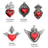Набор из 15 Панк Шармов Сердец Сердечные Бусины Готические Аксессуары Сердца Сплав Материал Шарм Сердце Подвеска Сердце для DIY Ювелирных Изделий