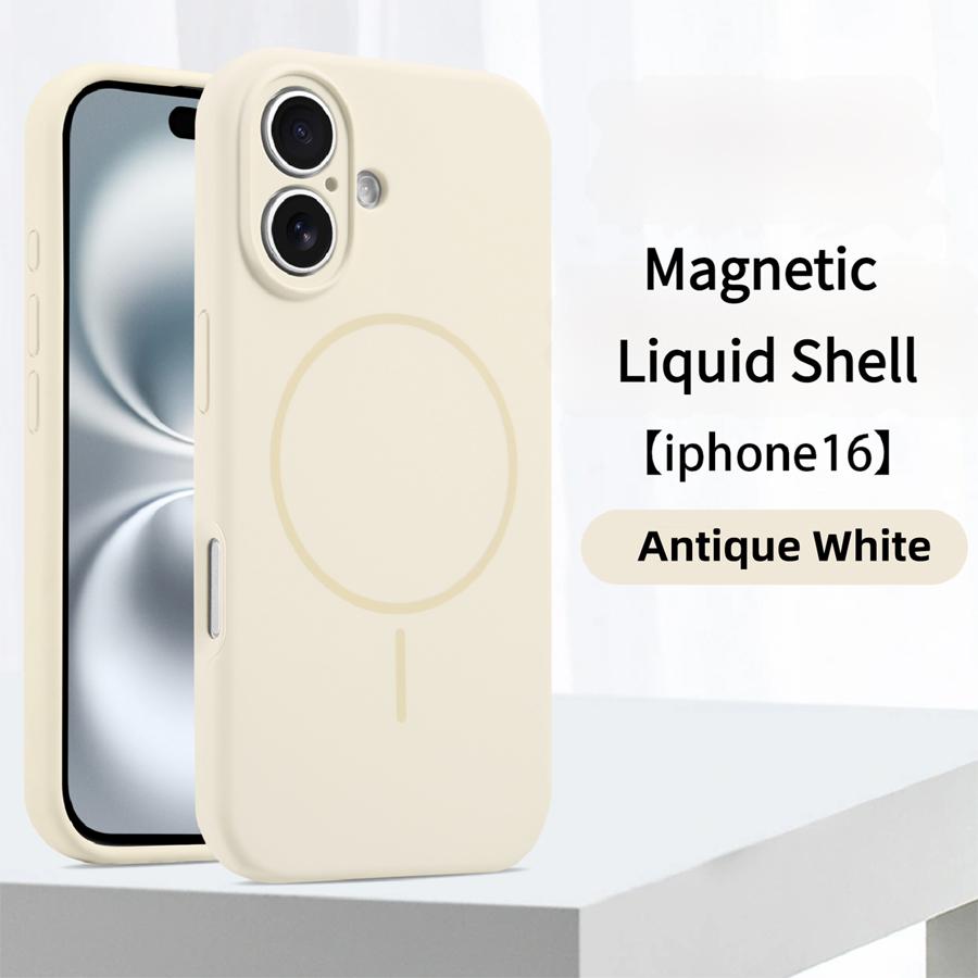 Luxury Liquid Silicone For Magsafe Magnetic Wireless Charger Case For For Iphone 16 15 14 Plus 13 12 Pro Max Shockproof Soft Cover