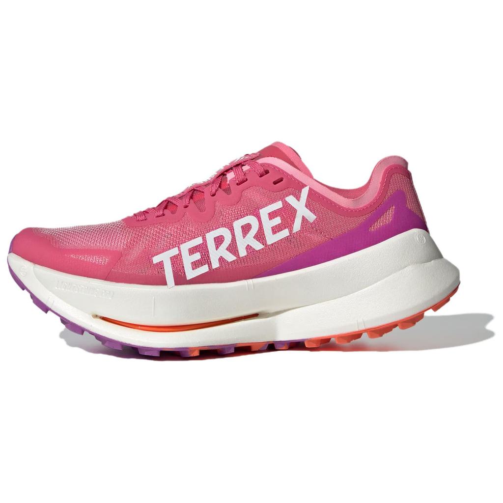 adidas Terrex Agravic Speed Удобные Универсальные Нескользящие Прочные Низкие Кроссовки для Трейлраннинга Женские Кроссовки Розовые Фиолетовые Белые IG8850