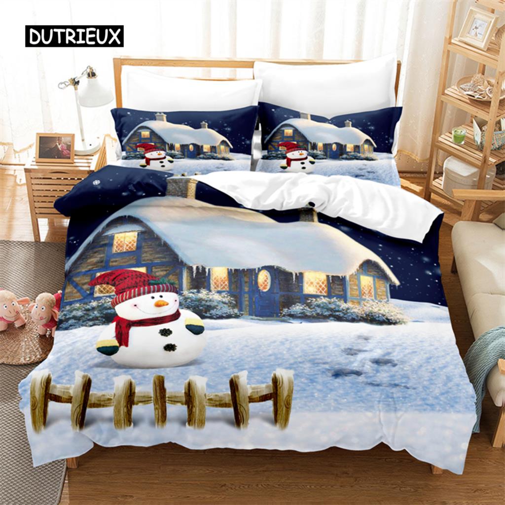 Christmas Snowman Bedding Set Duvet Cover Set 3d Bedding Digital Printing Bed Linen Queen Size Bedding Set Fashion Design