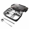 3/4 Grids Divides Food Container Stainless Steel Lunch Container Insulation Lunch Box  Camping