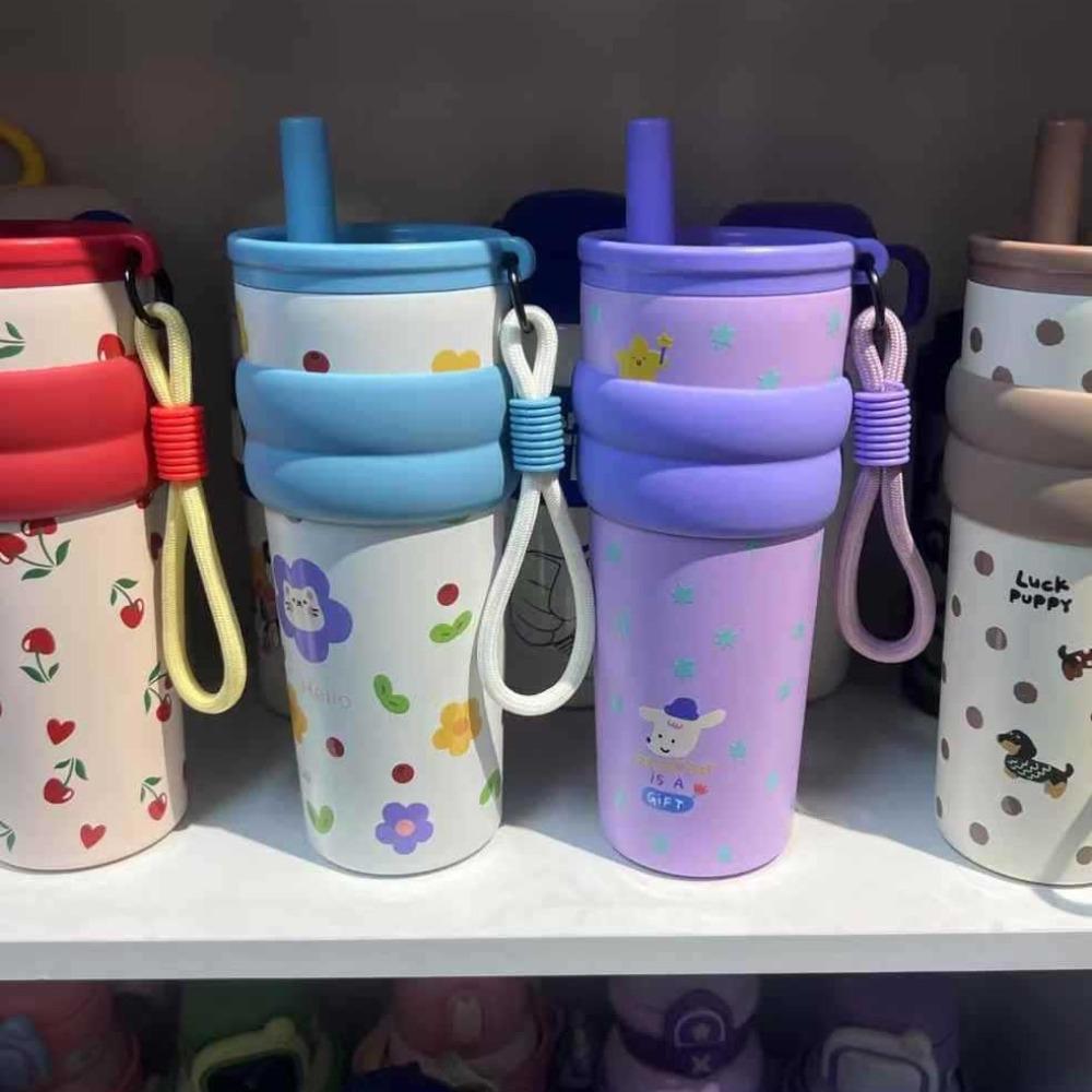 High-Capacity Thermos Water Bottle Stainless Steel Vacuum Cup Portable Insulation Cup Daily Use