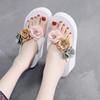 Women's New Flip-flops, High-heeled Non-slip Slippers, Holiday Beach Shoes for Outer Wear