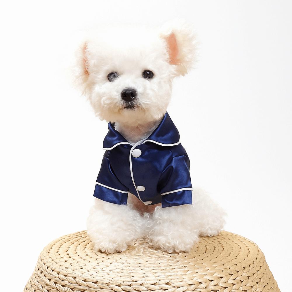 Мягкая собачья рубашка XS/L Одежда для кошек Модная пижама из шелка для питомцев Для дома