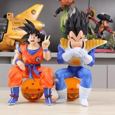 Фигурка Вегеты и Сон Гоку из аниме Dragon Ball, сидящая фигурка, ПВХ-модель, статуэтка, коллекционное украшение, настольная игрушка, подарок.