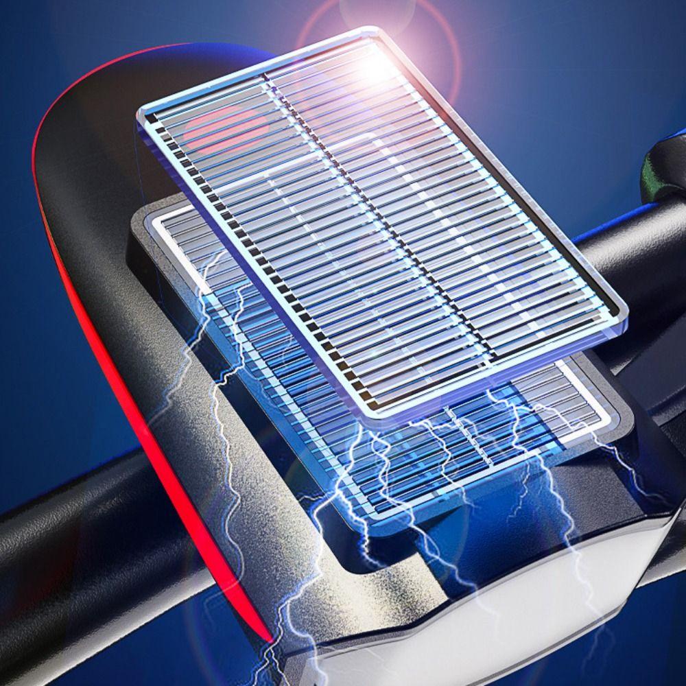 3 Modes Solar Bicycle Light Waterproof Night Riding Lamp LED Bike Front Lamp Balance Bicycle