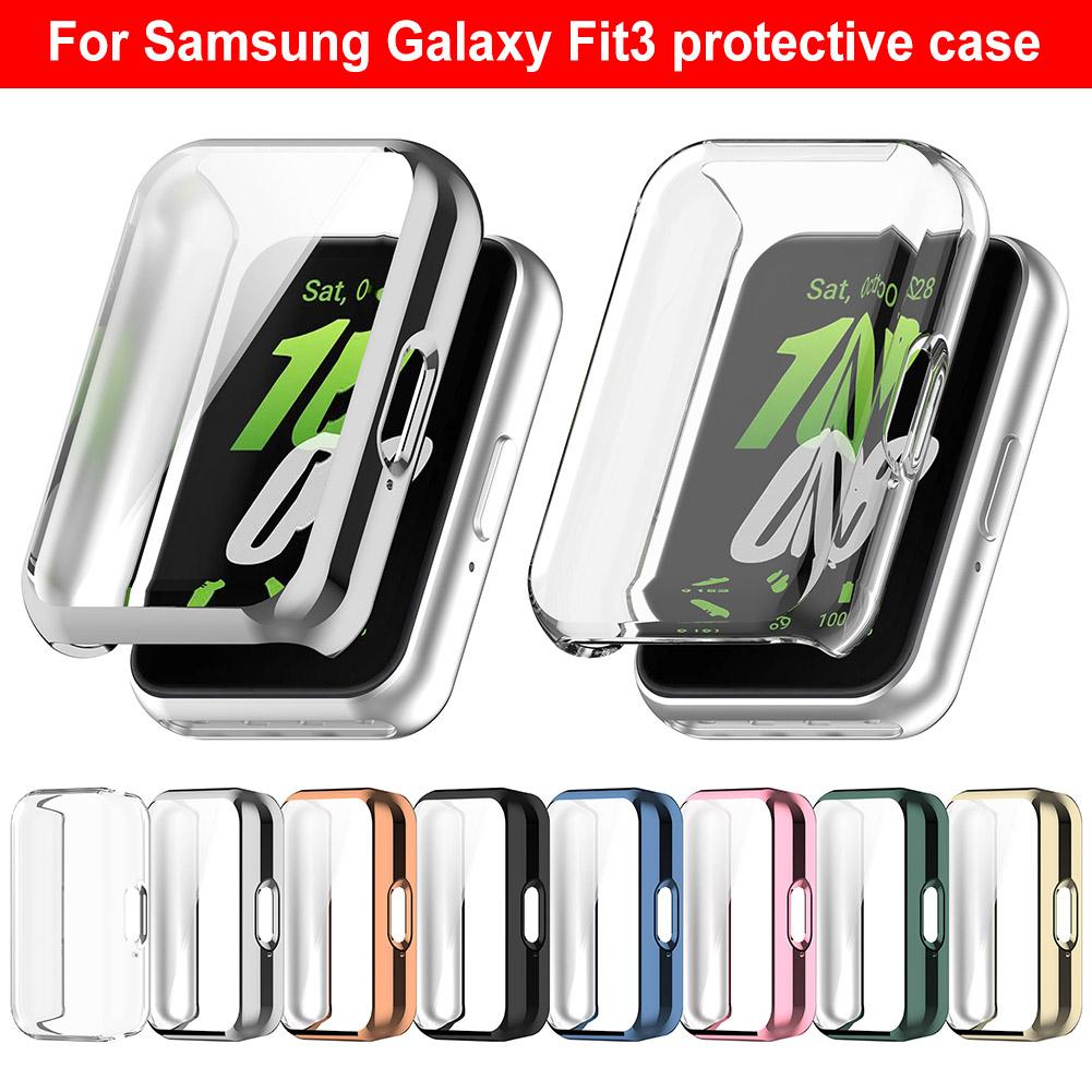 Закаленное Стекло Чехол Для Samsung Galaxy Fit 3 Samrt Часы Ремешок Полное Покрытие Бампер Защитная Крышка Защита Экрана Fit3