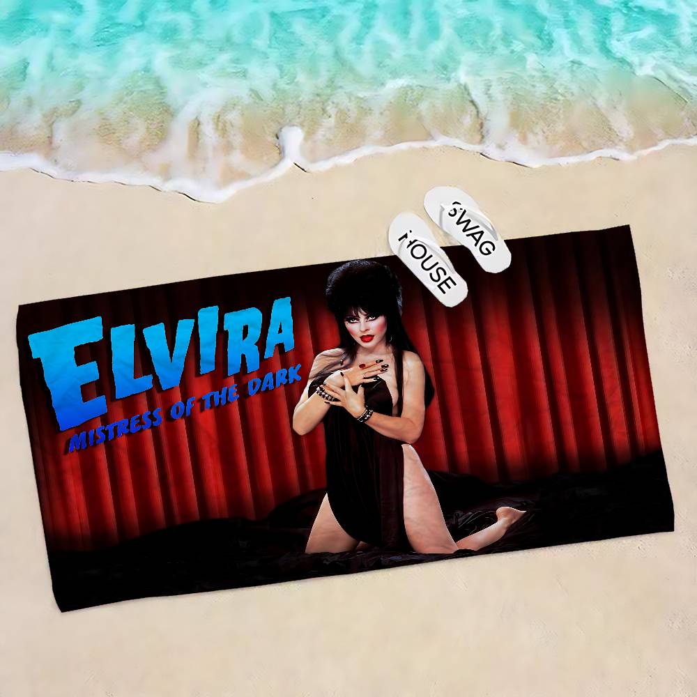 Пленка E-Elvira M-Mistress Of The D-Dark Микрофибра Пляжное Полотенце Впитывающее Быстросохнущее Мягкое Полотенце для Курорта, Альпинизма