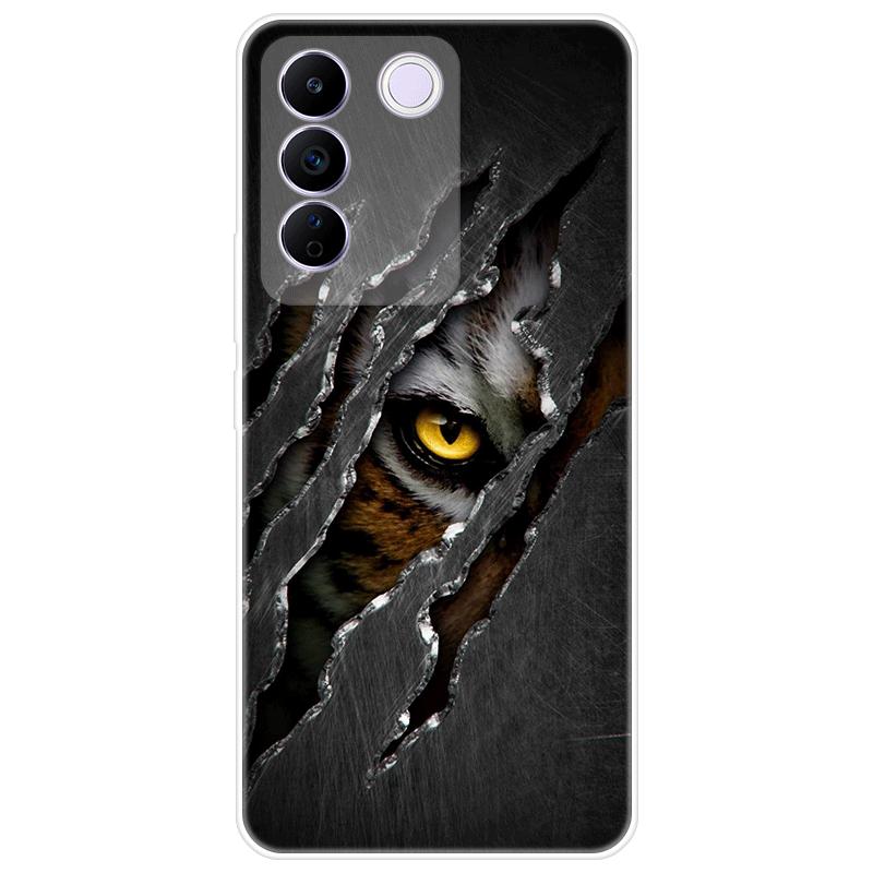 For Vivo V27e V 27e Case Soft Silicone Back Cover Cartoon Phone Case Diversification