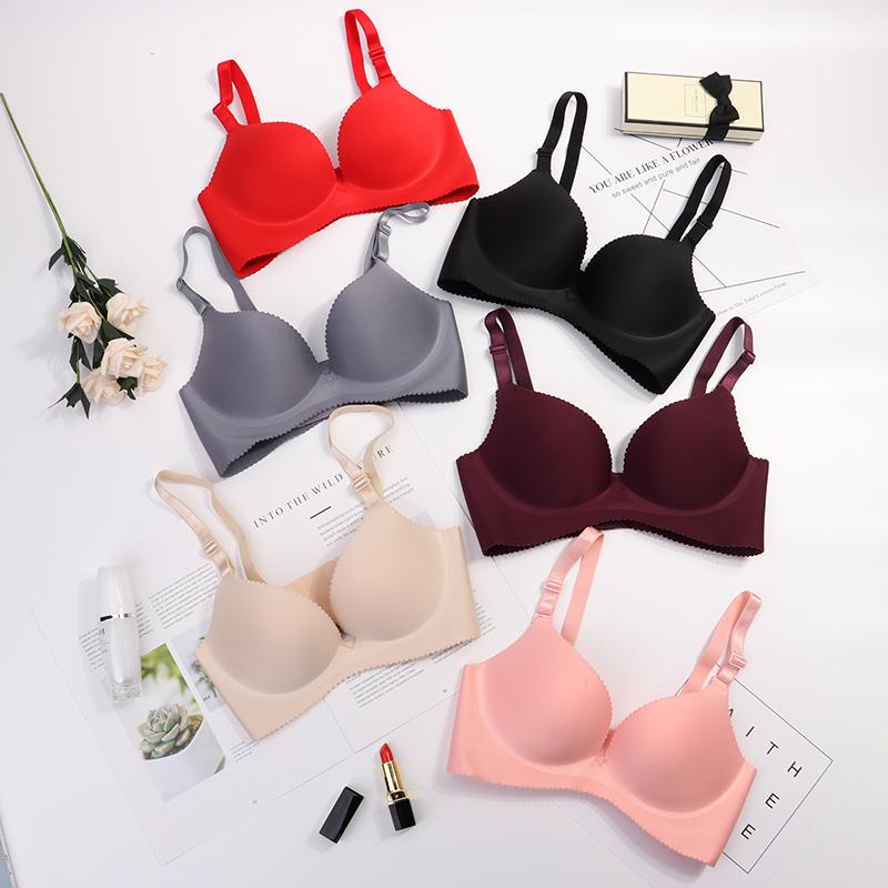 Deep V Bras For Women Push Up Bra Wire Free Seamless Underwear Plunge Intimates