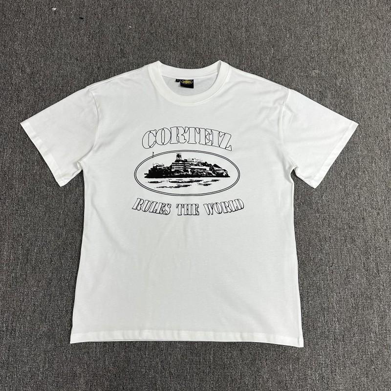 Cor Basic Series Short Sleeve T-Shirt Phantom Letter Print Couple Style Loose Fit Tee