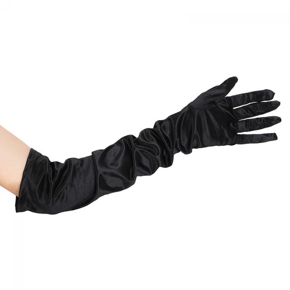 Lady Wedding Bridal Opera Prom Costume Long Satin Gloves