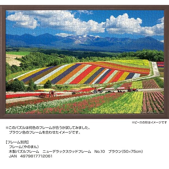 Yanoman [Made in Japan] 1000-Piece Jigsaw Puzzle: Scenery of Japan - Shikisai-no-oka and the Tokachi