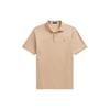 Polo Solid Color Logo Embroidered Short Sleeve Polo Shirt Men Tops Brown MNPOKNI1N822777-260