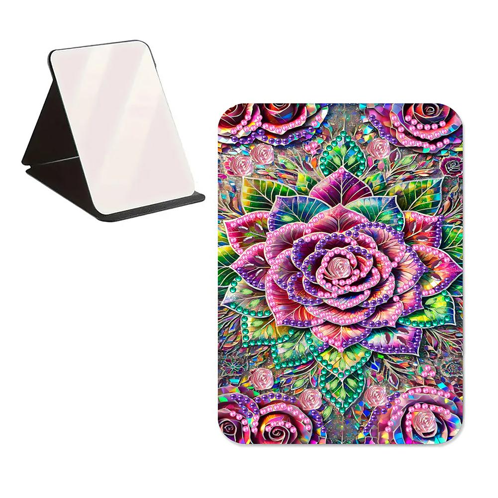 Алмазная мозаика своими руками, блестящее зеркало с кристаллами, стразы специальной формы, косметическое зеркало, настольное зеркало для путешествий на открытом воздухе, походов, пикника