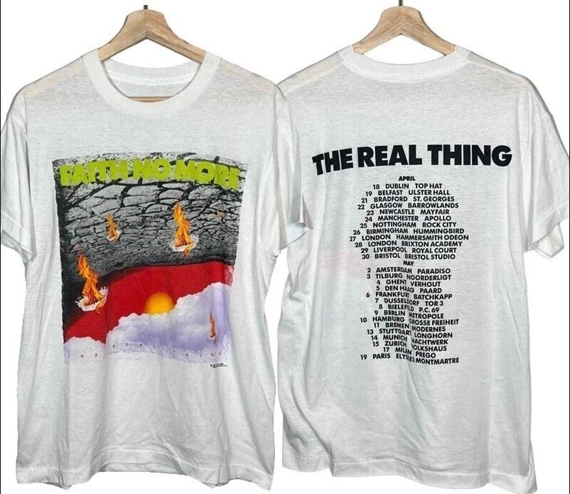 Vintage 1990 Faith No More The Real Thing Tour Band T-Shirt Mens Womens Tees Top, size S-4XL