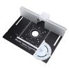 Router Table Insert Plate with Miter Guide Aluminum Alloy Woodworking Bench Flip Board for Slotting Trimming Black MM