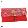 Сумка для денег в китайском стиле с цветочным принтом, тканевый конверт, красный карман, новогодний пакет
