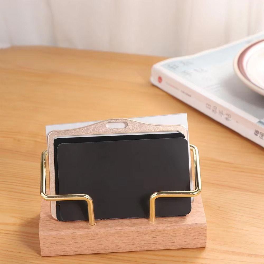 Walnut Wood Wooden Card Holder Card Storage Card Organizer Fashion Business Card Holder High-End