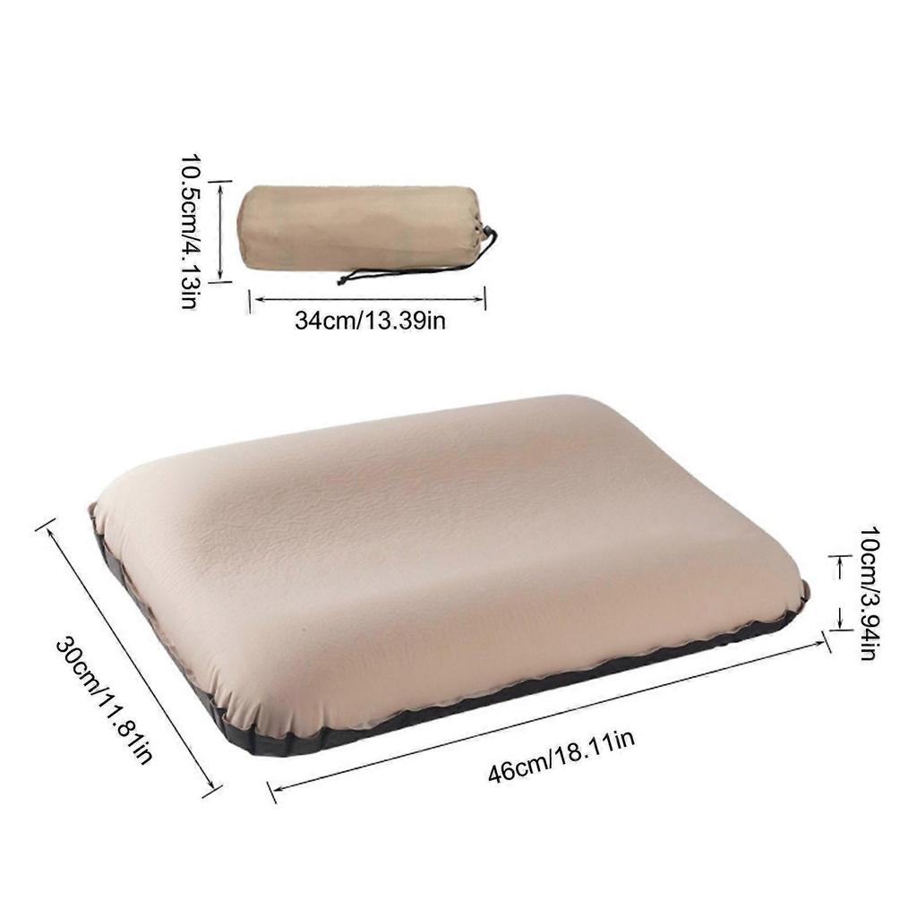 Quick Inflate Camp Pillows Waterproofed Nylons Cover Light weight Compressible For Travel Outdoor Car Offices Use Navy Blue