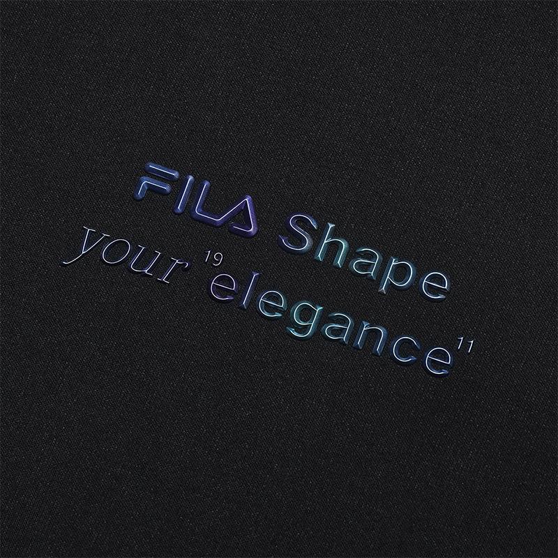 Fila Атлетика Мода Простая Универсальная Футболка с Коротким Рукавом Женские Топы Черный A11W521113F-BK