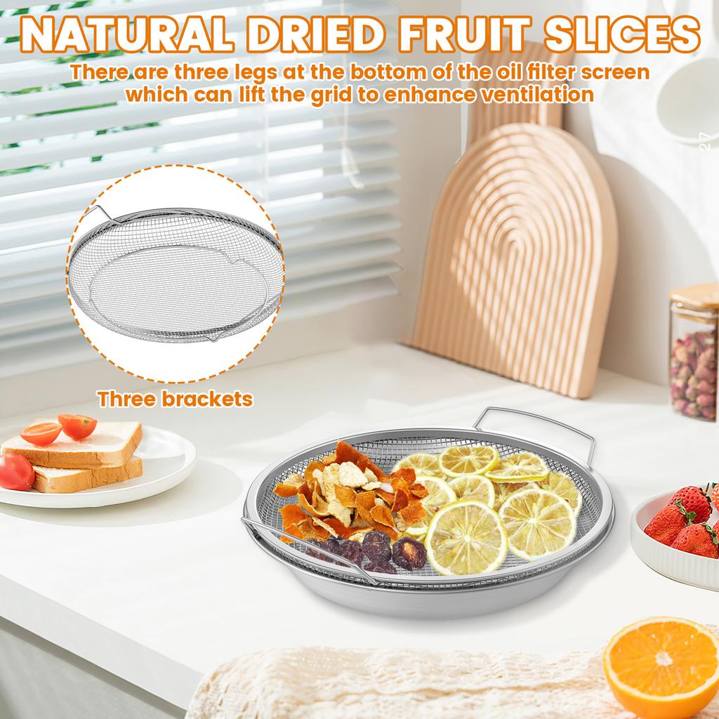 2 шт./набор корзин для картофеля фри из нержавеющей стали с ручкой, шумовка для еды, масляный фильтр, поднос для закусок, кухонное сито для приготовления пищи, тарелка