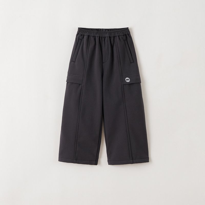 [Fleece-Lined] Mark Jenny Boys' Lightweight Warm Windproof Softshell Cargo Pants Baby Water-Repellent Pants Winter Wear 551302