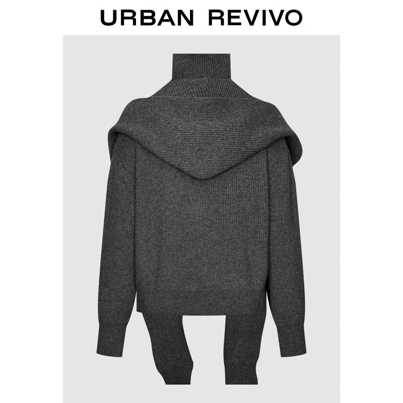 UR Women's Autumn High-Neck Shawl Knit Sweater