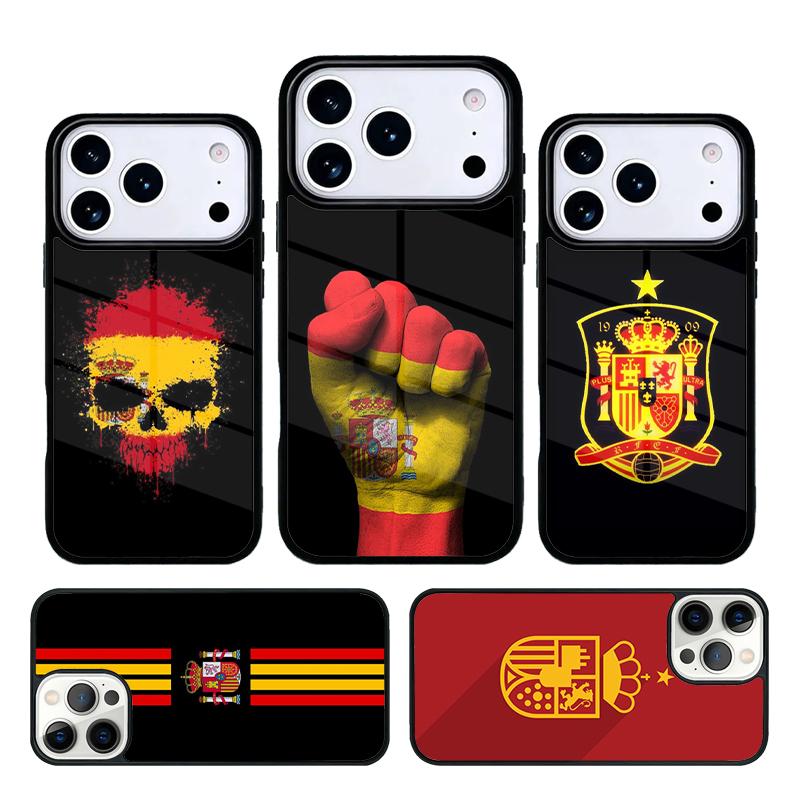 Испания Испанский флаг Чехол для телефона Для iPhone 17 AIR 16 Pro Max 15 14 Pro 11 12 13 Ударопрочный силиконовый чехол