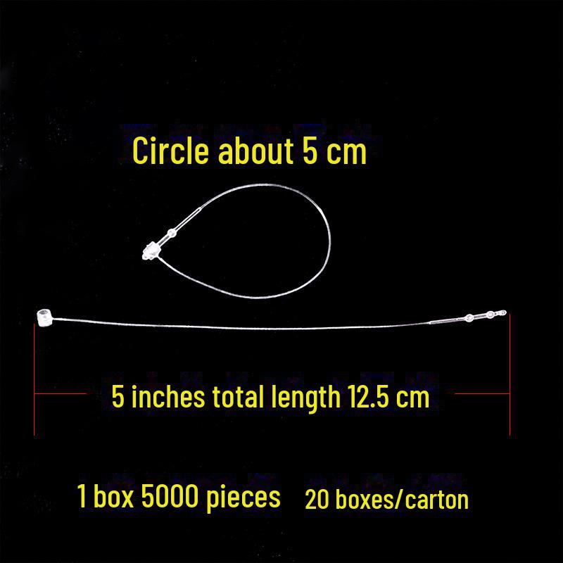 Прозрачный пластиковый шнурок с пряжкой для бирок на одежду
