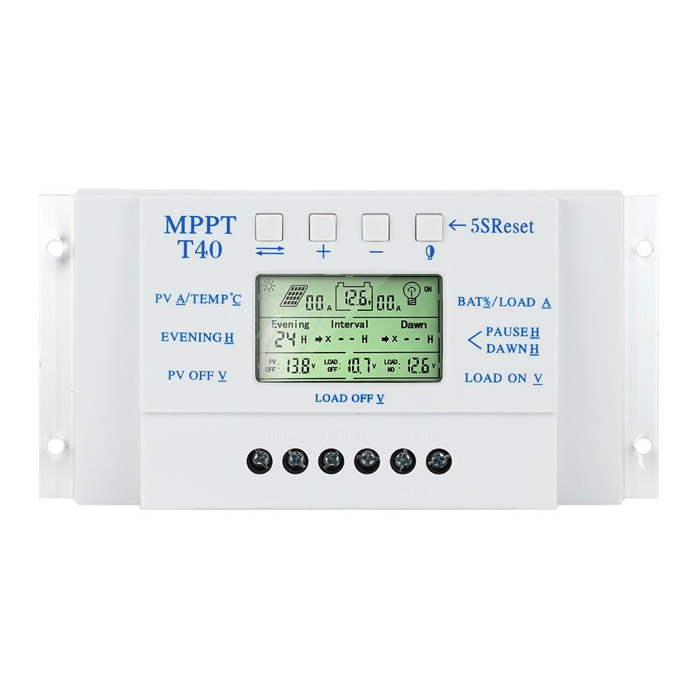 20/30/40/60/80A 12V/24V LCD MPPT регулятор солнечной панели контроллер заряда 3 таймера