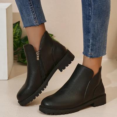 Женские ботильоны на плоской подошве на платформе, повседневная обувь, новые зимние ботинки для прогулок и путешествий, женские ботинки на молнии, запатилы, ботинки