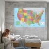 Map of the United States-Administrative Map,Frameless,for Bedroom,Living Room,Office,Dorm,World Map Wall Decor,Educational/Travel Supplies