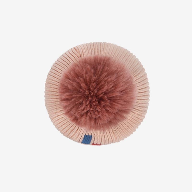 NORTHWOOD Winter Children's Warm Woolen Hat Cute Fur Ball Children's Knitted Hat Cold-proof Infant Baby Hat