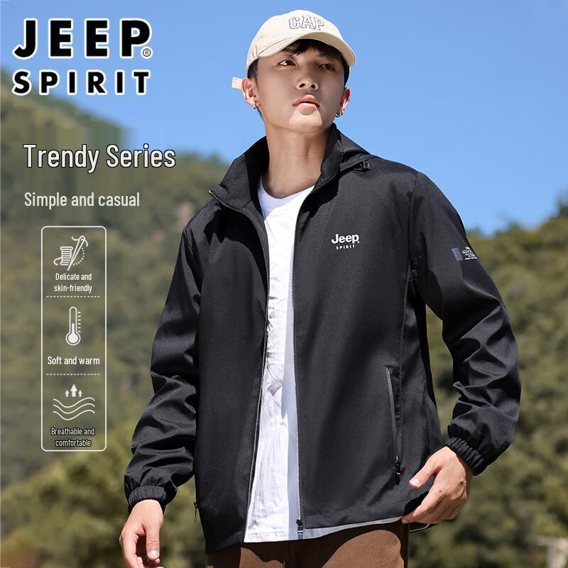 Мужская осенне-зимняя уличная куртка с капюшоном JEEP SPIRIT