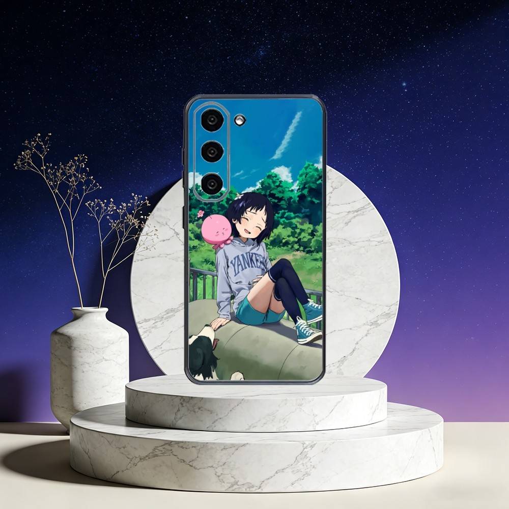 Takopii no genzai Чехол для телефона Samsung Galaxy A73,A72,A71,A70,A53,A52,A51,Другие Мягкий черный чехол
