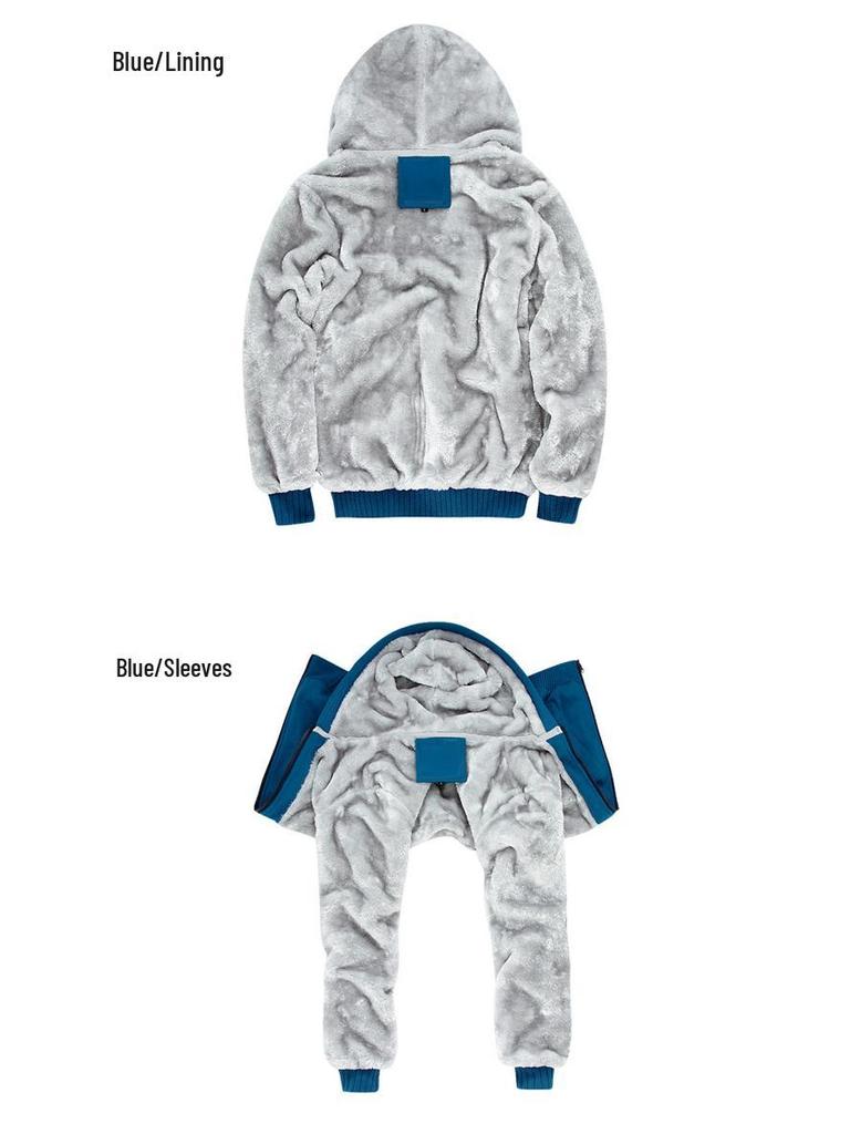 Мужская теплая толстая хлопковая куртка с капюшоном и флисовой подкладкой 2021