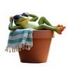 Садовая лягушка Юшенг, украшение, смола, атмосферостойкая фигурка лягушки, мультяшная статуэтка лягушки, украшение для кашпо, статуя лягушки для цветочного горшка, уличное украшение
