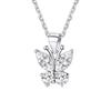 Butterfly Necklace for 925 Zirconia Pendant Day Women [SILVERCUTE] Women, Silver, Top, Hypoallergenic, Cute, Popular, Mother's Gift,