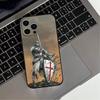 Крестоносец Тамплиер Рыцарь искусство Чехол для телефона Для iPhone 17,16,15,14,13,12,11 Plus,Pro Max,XS,Мягкий силиконовый Черный чехол