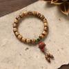 Hua Qinan Agarwood Wood Lotus Lotus Pod Bracelet Tiger Striped Bucket Beads Niche Design Men's and Women's Cultural Play Bracelet