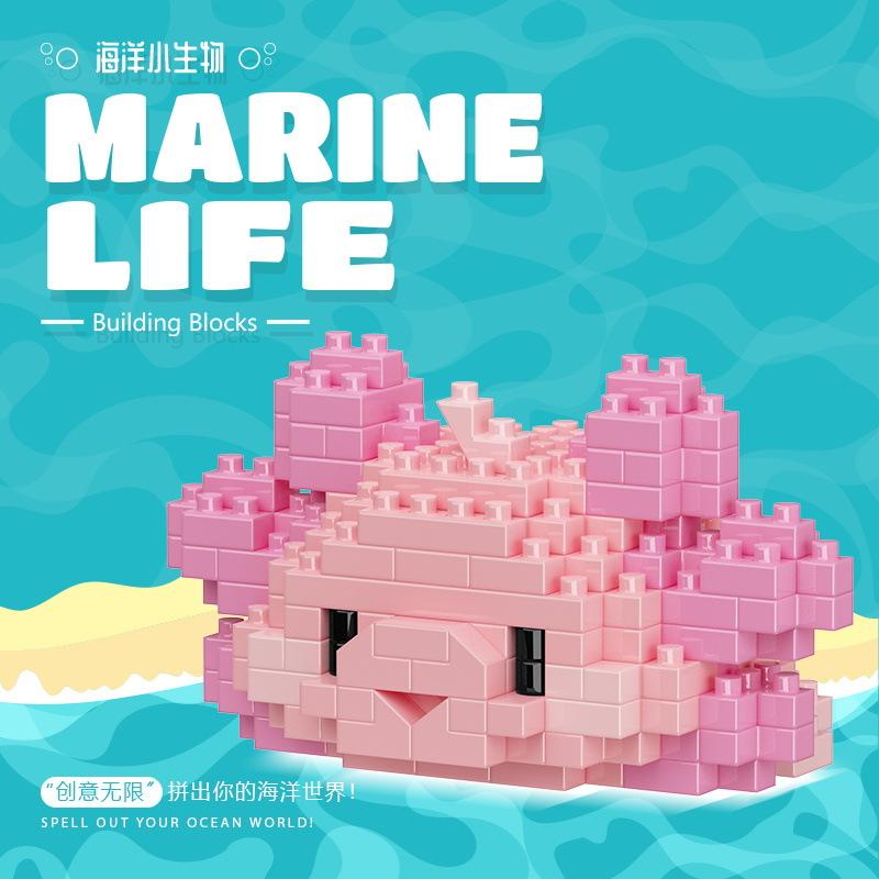 Пингвин Морские Животные 3D Конструктор Модель Строительный Набор Рыба Мини Кирпичи Строительные Блоки Игрушка для Детей Девочек 7-10 Лет Подарки