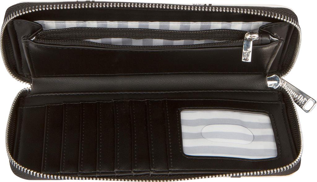 Loungefly Disney Mickey Mouse Faux Leather Wallet Bifold Round - & Zipper, Off-White, Casual.