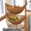Foldable Three-Layer Bamboo Fruit Basket