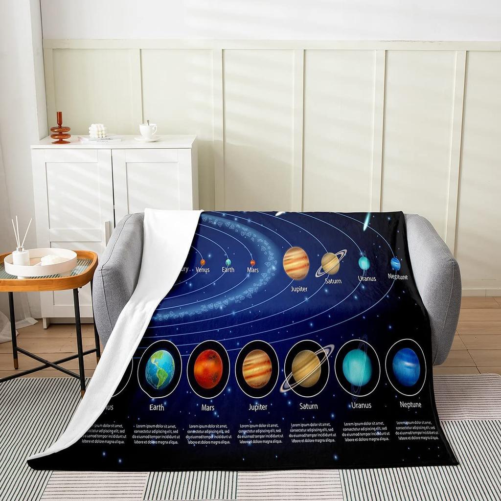 Cosmic Star Pattern Digital Printing Flannel Blanket Printing Single Layer Flannel Blanket