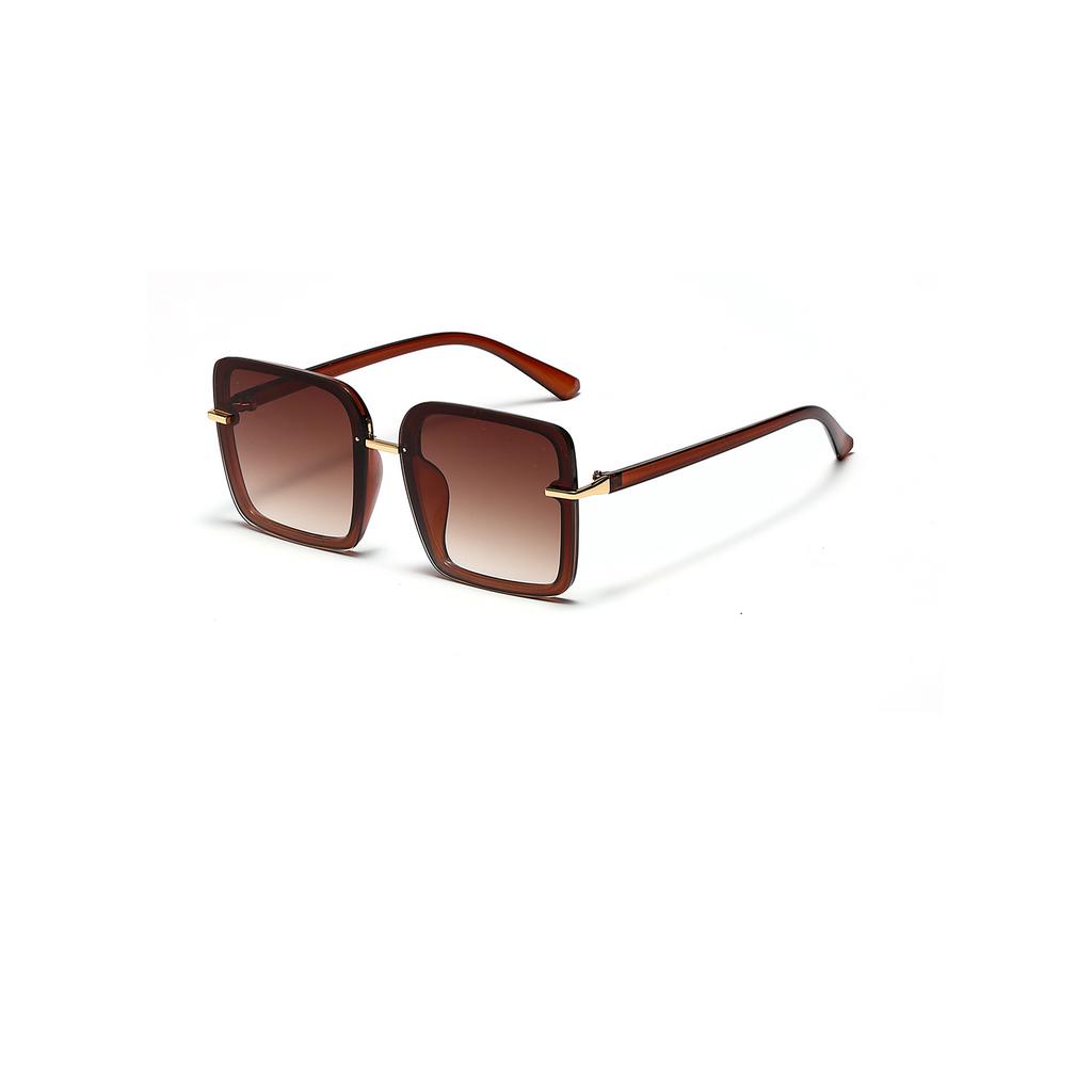 Очки с большой оправой, квадратные полуметаллические для круглого лица, тонкие простые солнцезащитные очки, женские модные солнцезащитные очки, мужские