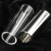 2Pcs 60mm Length Guitar Pick Tube Glass Guitar Finger Sliders Metal Guitar Slide Bar Set  Guitarist