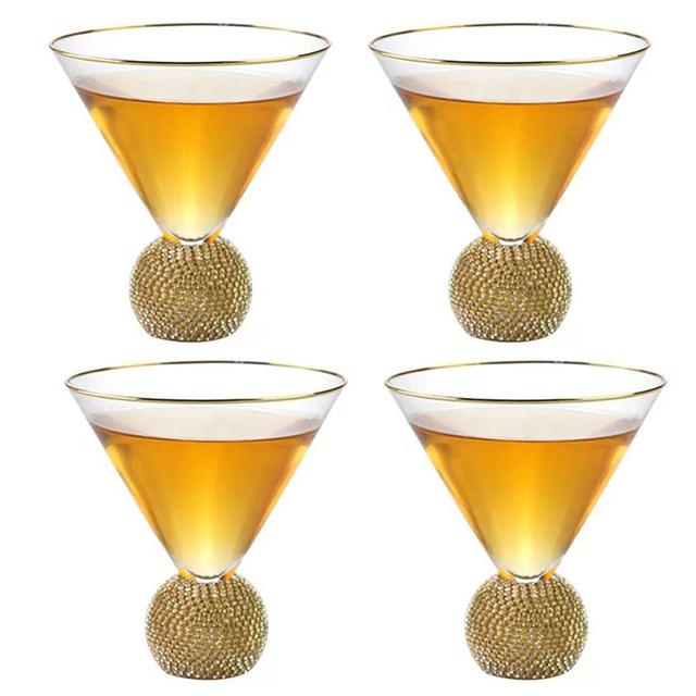 4/2/1Pcs Inlaid Diamond Phnom Wine Glasses Creative Cocktail Glass Weddeing Bar Party Crystal Goblet Drinkware Glass Cup Gifts