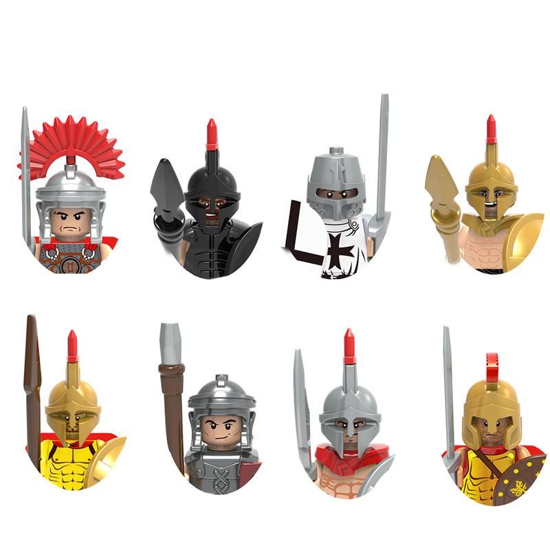 Military Building Blocks Solider Figures Movie Science Fiction Series Weapons Shield Knight Toys Gifts Medieval Mini Bricks MOC