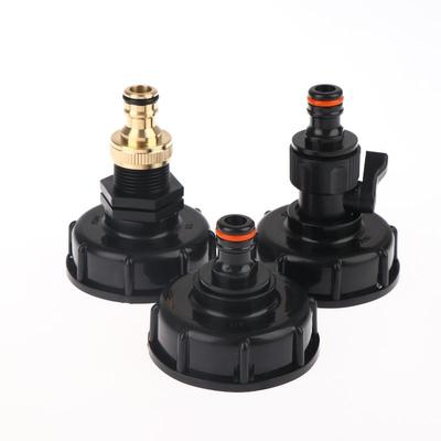 1 Set IBC Tank Valve Adapter 1 2 3 4 Inch Water Hose Connector with 60mm Coarse Thread for Reusable Liquid Storage
